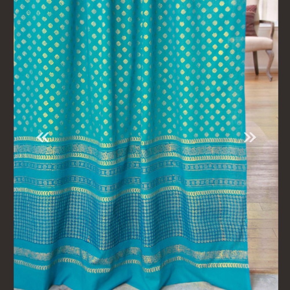 Saffron Marigold sheer curtain panel